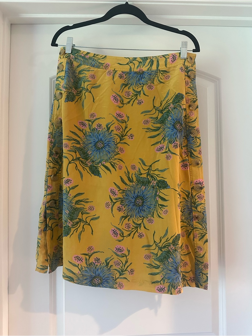 Madewell Silk Side Button Skirt